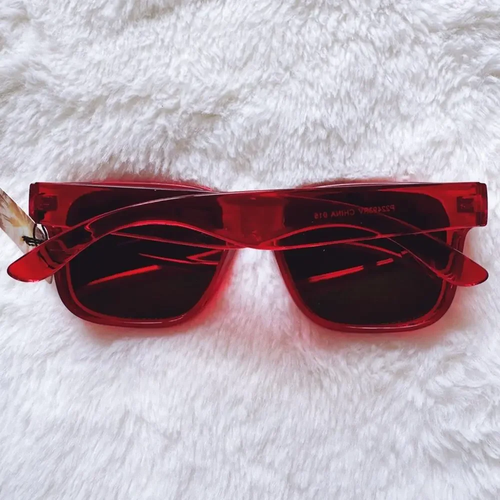 Cedric Bright Red Mirrored Sunglasses